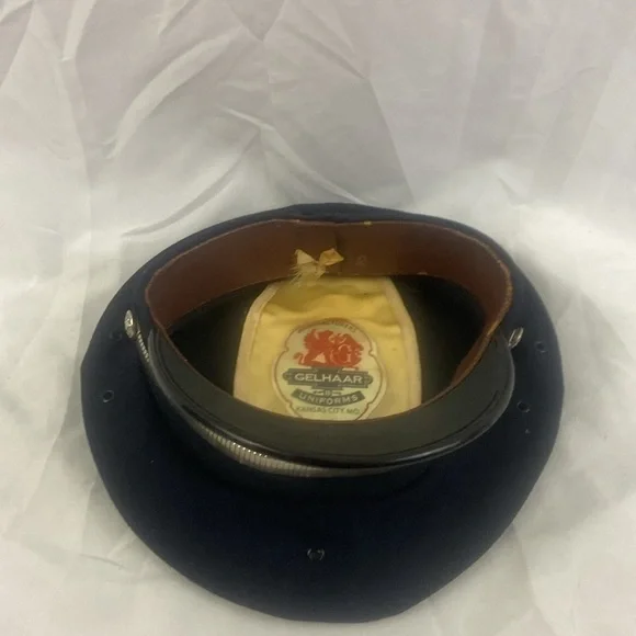 Vintage Fire Department Firefighter Dress Hat Cap 6 7/8 - Picture 8 of 9